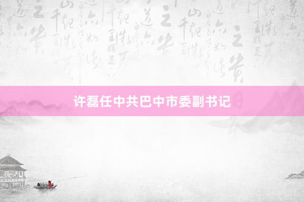 许磊任中共巴中市委副书记