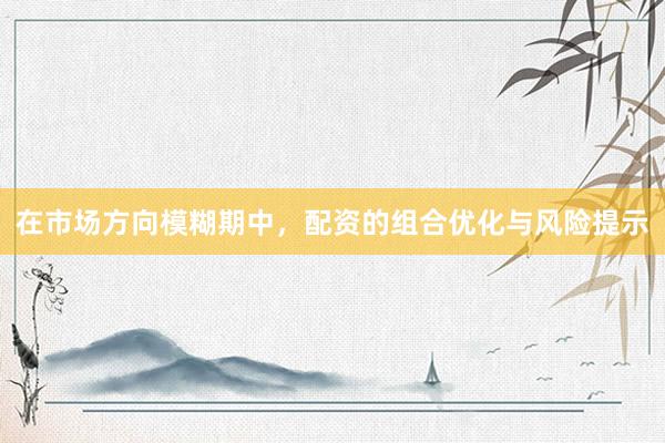 在市场方向模糊期中，配资的组合优化与风险提示