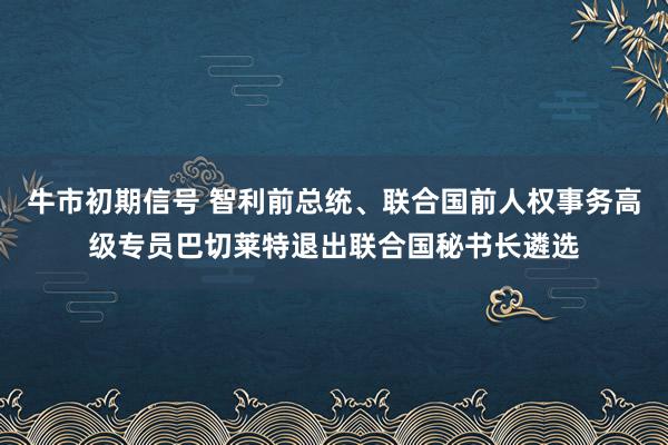 牛市初期信号 智利前总统、联合国前人权事务高级专员巴切莱特退出联合国秘书长遴选