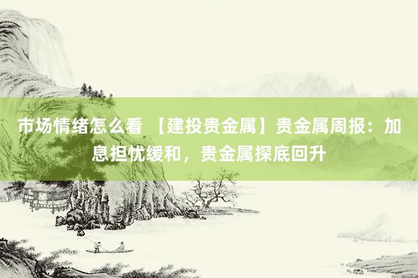 市场情绪怎么看 【建投贵金属】贵金属周报：加息担忧缓和，贵金属探底回升